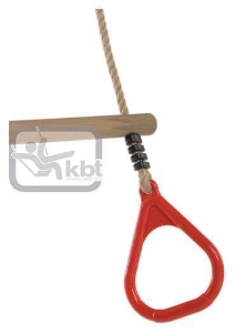 Poza cu Trapez din lemn cu inele din plastic PP10, Rosu, 2,55 m