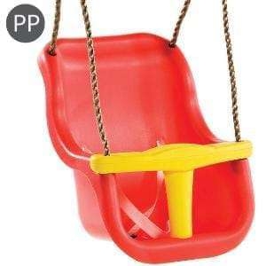 Poza cu Leagan Baby Seat LUXE Culoare: Rosu/Galben, franghie: PP 10