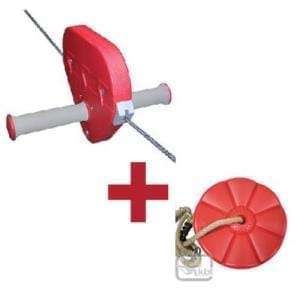 Poza cu Tiroliana 'PARA" rosie + Leagan Monkey Rosu pentru tiroliana