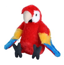 Imaginea Papagal Macaw Stacojiu - Jucarie Plus Wild Republic 20 cm