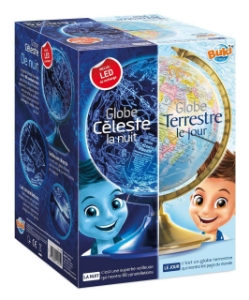 Poza cu Glob terestru ziua - bolta cerului noaptea