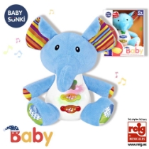 Poza cu Jucarie interactiva bebe cu sunete si lumini 15 cm - Elefant