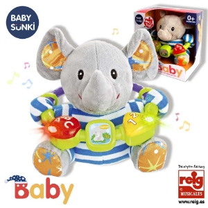 Poza cu Jucarie interactiva bebe cu activitati si lumini 20 cm - Elefant