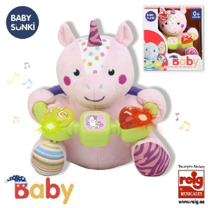 Poza cu Jucarie interactiva bebe cu activitati si lumini 20 cm - Unicorn