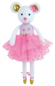 Poza cu Jucarie Plus Muzicala Jemini 40cm Balerina Soricel Alb