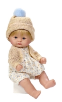 Poza cu Papusa Bomboncin cu Caciulita Bej 20cm