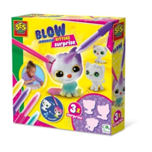 Poza cu Set de Carioci cu Aerograf si 3 Pisici Surpriza