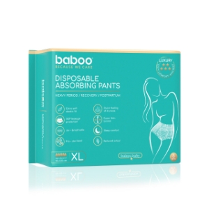 Poza cu Set Chiloti Absorbanti De Unica Folosinta Baboo-5 bucati, Marime XL