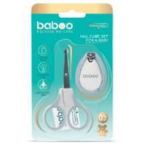 Poza cu Set Ingrijire Unghii Bebe Cu Forfecuta Si Unghiera Baboo - Albastru, 0 luni +