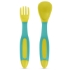 Poza cu Set lingurita si furculita flexibile Baboo - Galben Verde, 6 luni+