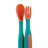 Poza cu Set lingurita si furculita flexibile Baboo - portocaliu Verde, 6 luni+