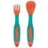 Poza cu Set lingurita si furculita flexibile Baboo - portocaliu Verde, 6 luni+