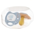 Poza cu Suzeta Rotunda din Latex Calmy Baboo - Bleu, 2 bucati, 6 luni+